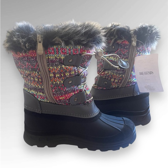 DREAM PAIRS Snow Boots Kids Insulated Waterproof Mid-Calf Boots Size 3 Big Kids - Picture 3 of 10